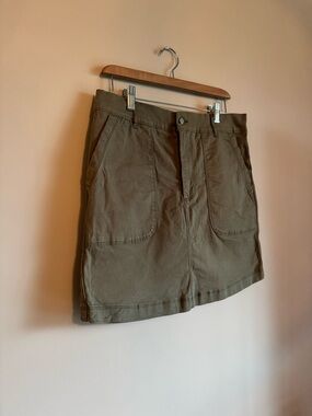 Olive Utility Mini Skirt - Casual Everyday Style